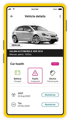 AA Smart Insurance app screen